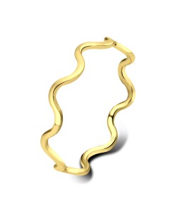 Curly Style Gold Plated Silver Ring NSR-2922-GP